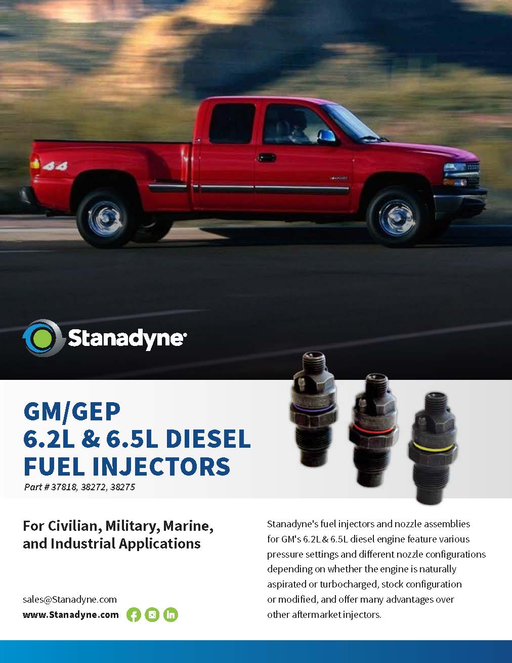 GM 6.2L & 6.5L Diesel Fuel Injectors